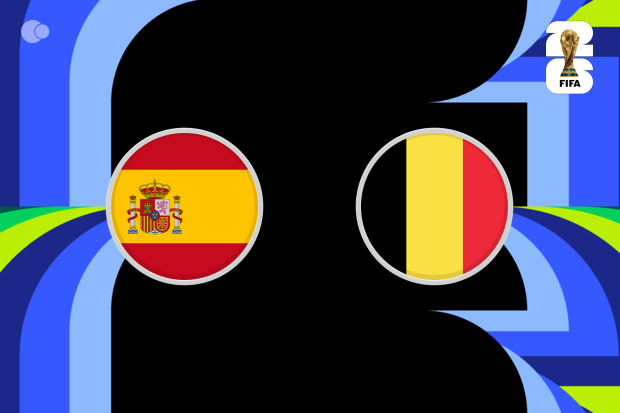 Espanha 1-1 Bélgica ao minuto
